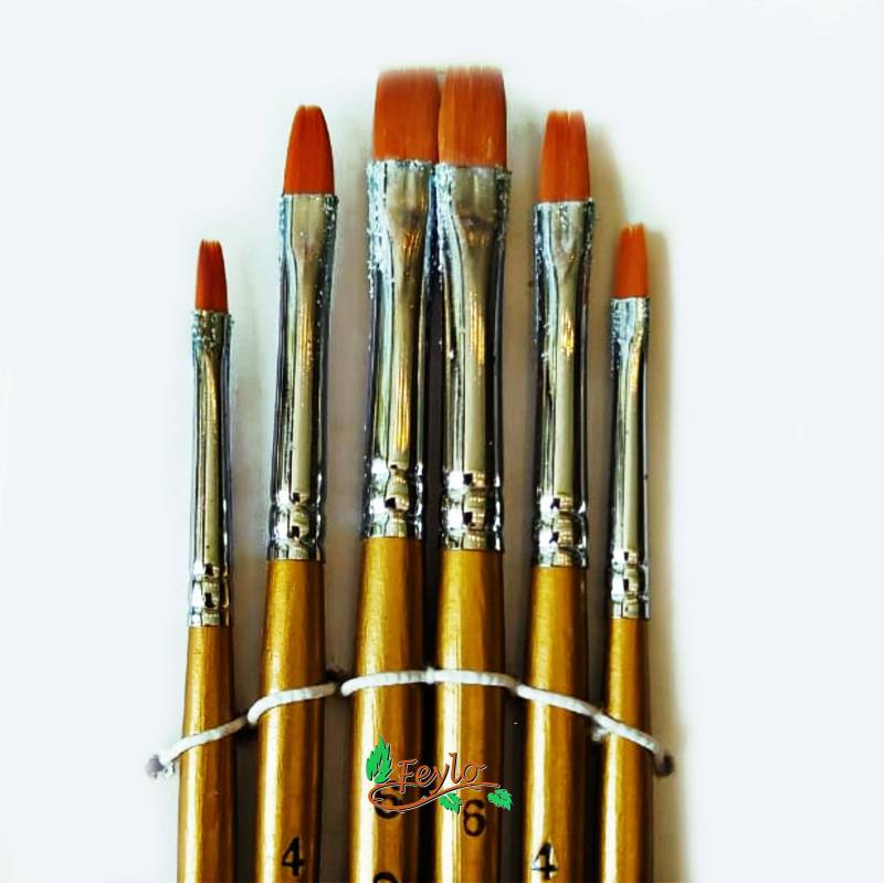 Pinceles Tigre  Art. 804 Set Chato   X 6 Unid.