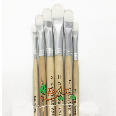 Pinceles Tigre  Art. 519 Set Lengua De Gato X 6 Unid.