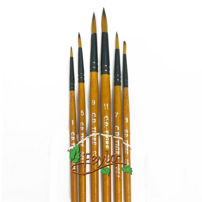 Pinceles Tigre  Art. 251 Set Redondo X 6 Unid.