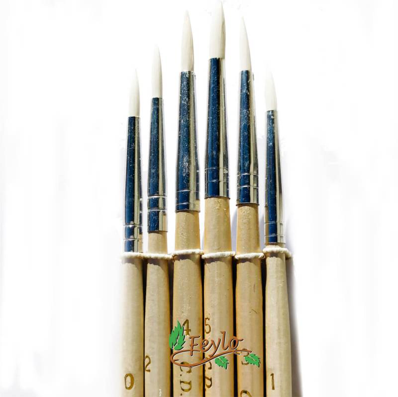 Pinceles Tigre  Art. 256 Set Redondo X 6 Unid.