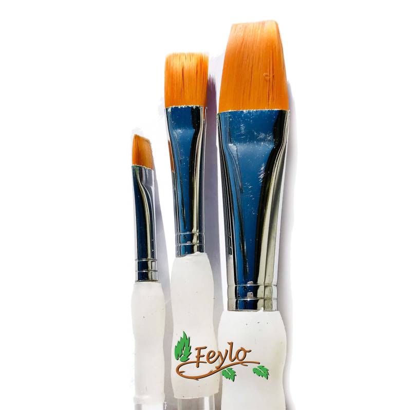 Pinceles Tigre  Art. 807 Set Chatos Anatomico X 3 Unid.