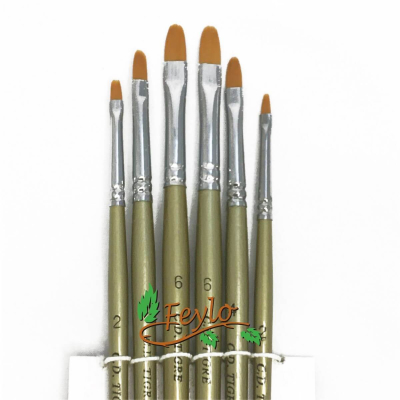 Pinceles Tigre  Art. 701 Set Lengua De Gato X 6 Unid.