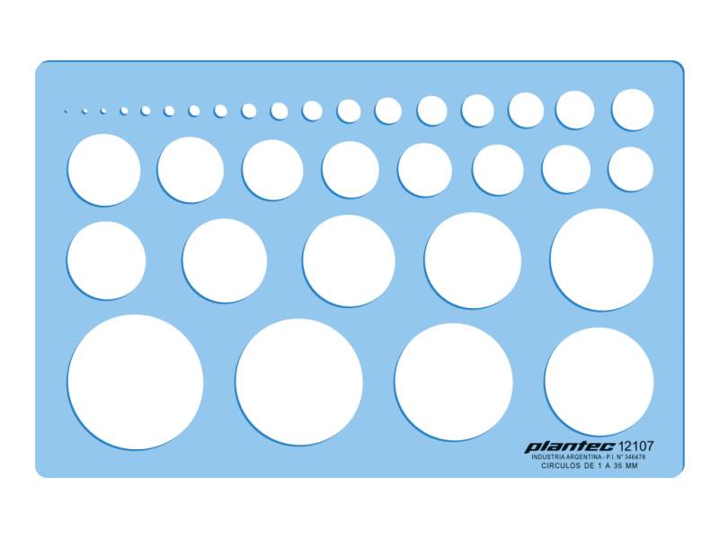 Plantillas Plantec Círculos, Radios Polares