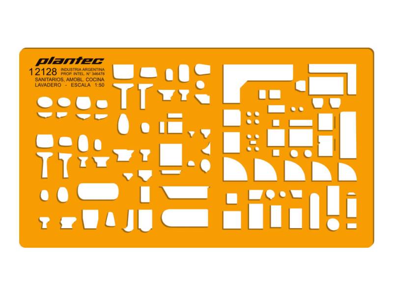 Plantilla Sanitarios, Cocina Y Lavadero 1:50