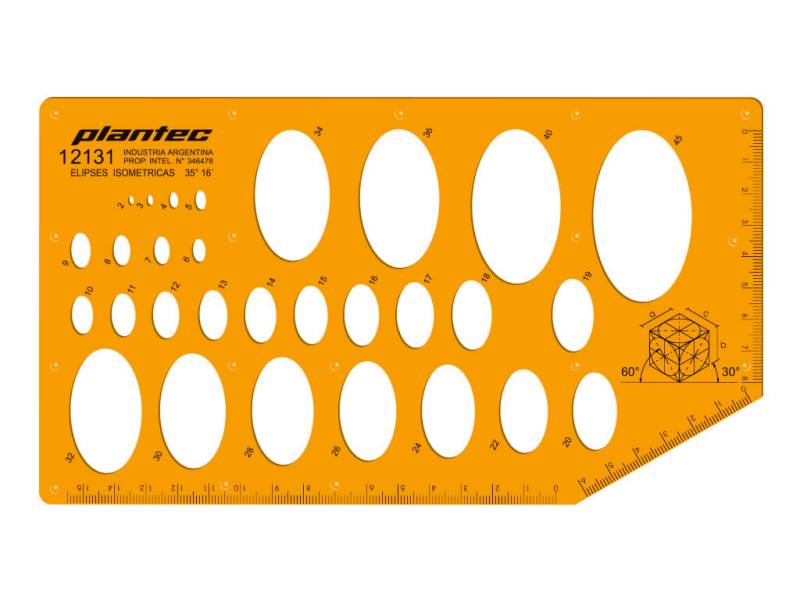 Plantilla Elipses Isométricas