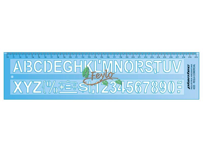 Reglas Comercial Con Abecedario De 30 Cm