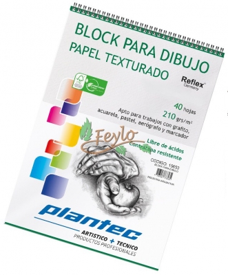 Block Para Dibujo Plantec Anillado Text.  X40h A4 210 Grs  