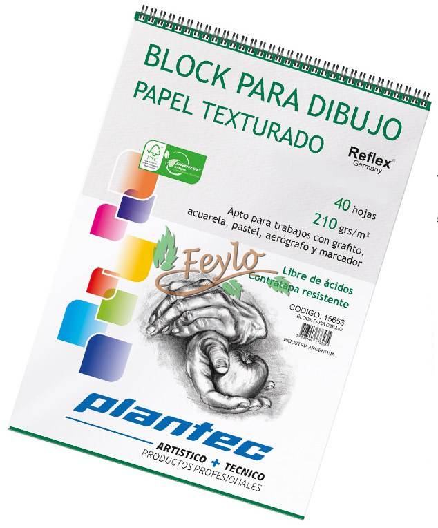 Block Para Dibujo Plantec Anillado Text.  X40h A4 210 Grs