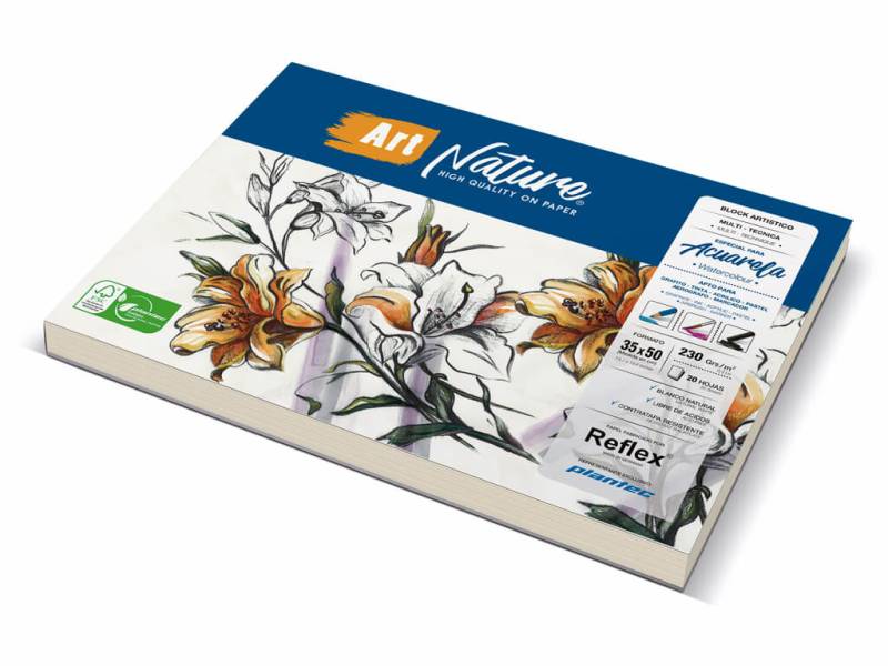 Block Art Nature 230 Grs  Encolado A5 X 20 Hojas