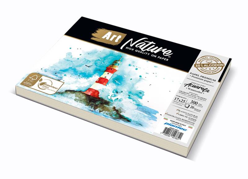 Block Art Nature Premium 240 Grs (20% Algodon) A3 X20 Hojas