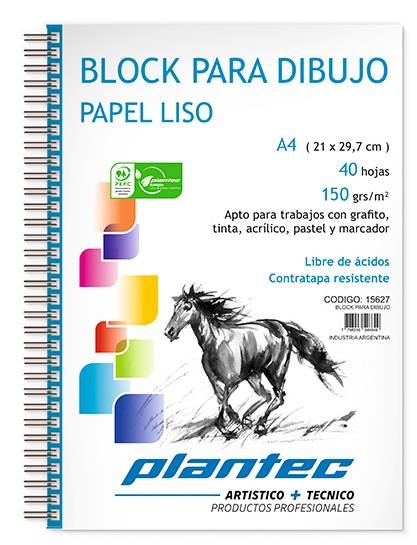 Block Cuaderno Anillado Lateral A4 150 Grs X 40 Hojas