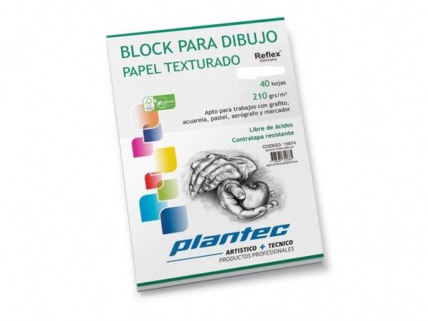 Block Texturado 210 Grs Encolado A4 X 40 Hojas
