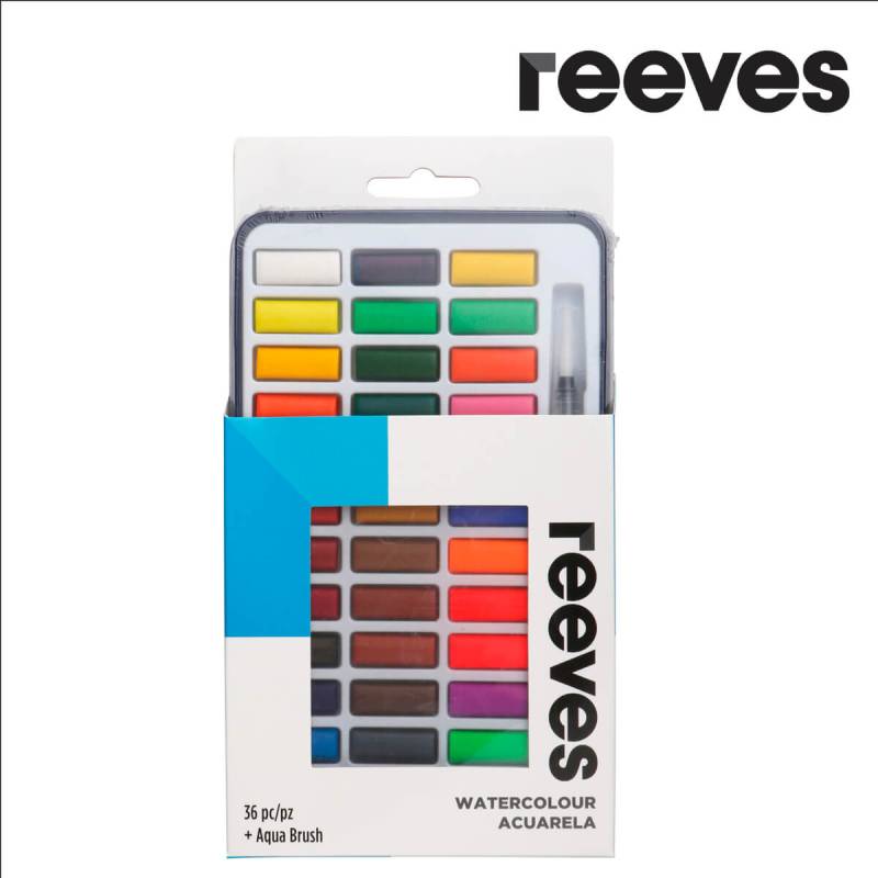 Set Acuarela Metal Tin X 36 Pastillas + 1 Pincel De Agua
