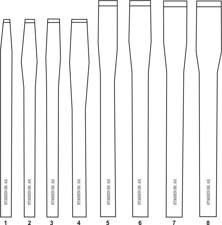 Stassen Cortafríos Especiales Templados Nº 7-8