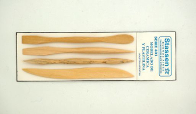 Stassen Juego De Estecas Infantiles De Madera Para Cerámica X 4 Elemen