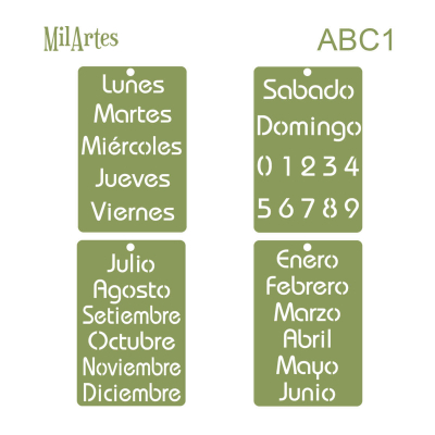 Stencil Abc1 Calendario 