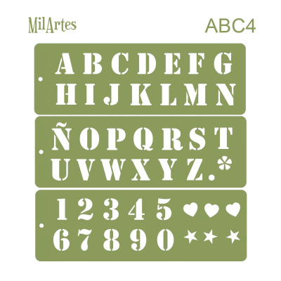 Stencil Abc4 (3Cm)