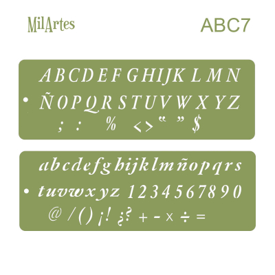 Stencil Abc 7 (2Cm)