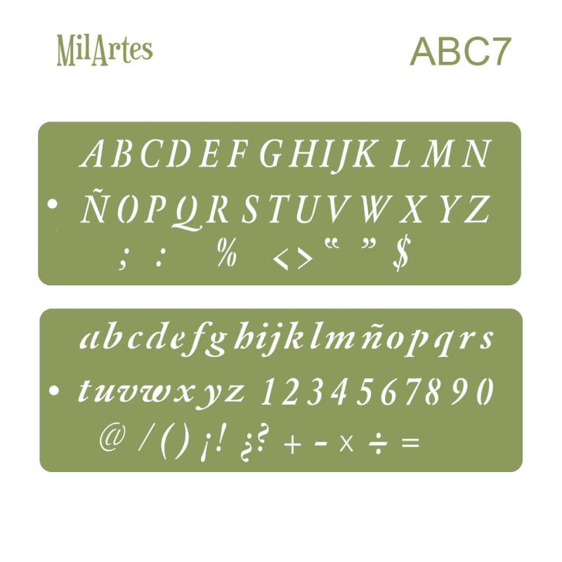 Stencil Abc 7 (2Cm)