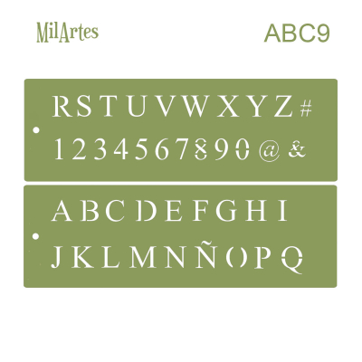 Stencil Abc 9 (3Cm)