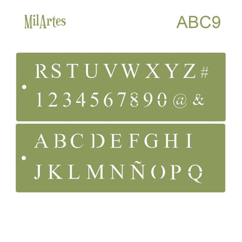Stencil Abc 9 (3Cm)