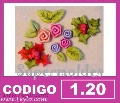 Flores Country/Hojas/Muerdago