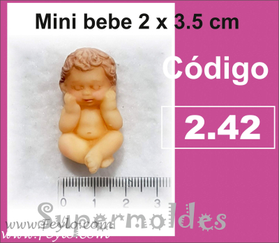Bebe Mini Sentado  2 Manos En Cara
