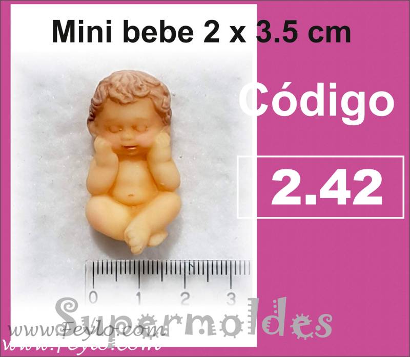 Bebe Mini Sentado  2 Manos En Cara