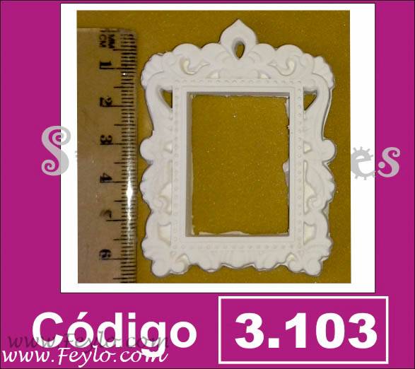 Marco Rectang. 5X 6,5 Con Pico Central