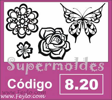 Aplique 4U Flores/Mariposa