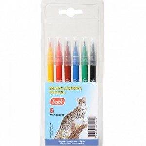 Marcadores Pincel Trabi Surt. X 6