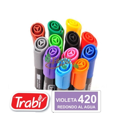 Marcadores Al Agua Marker Redondo 420 Violeta