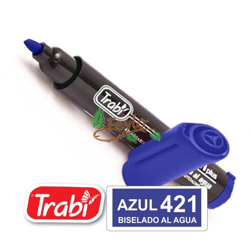 Marcadores Al Agua Marker Biselado 421 Azu
