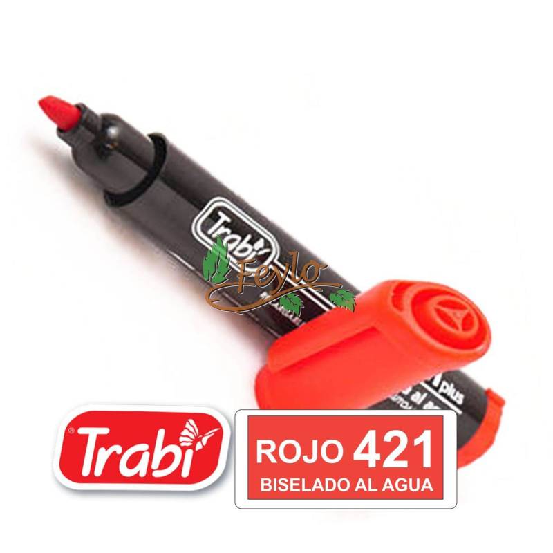 Marcadores Al Agua Marker Biselado 421 Rojo