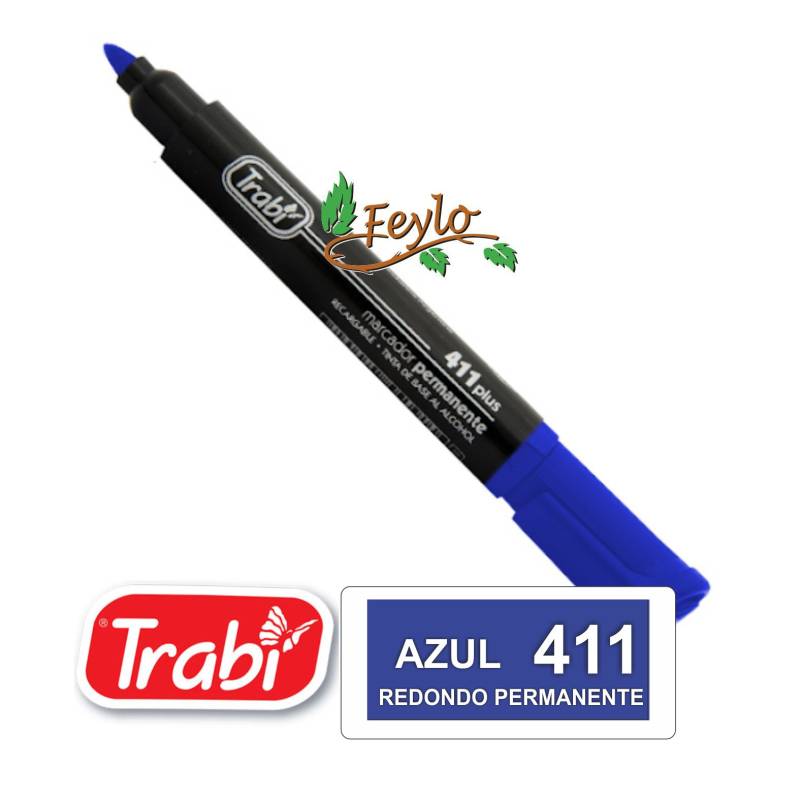 Marcadores Permanente Redondo 411 Azul