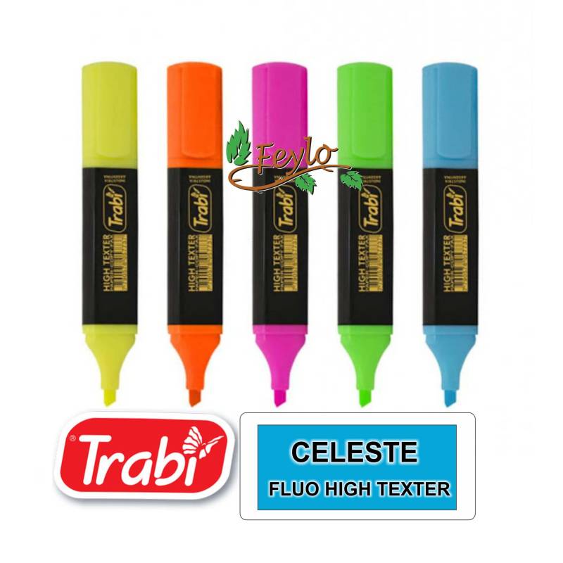 Resaltador  Trabi High Texter Fluo Celeste