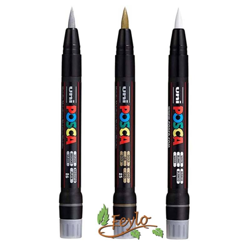 Marcador Posca -350 (Punta Pincel) 1-10Mm