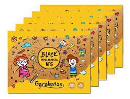 Block Garabato N5 Pepel Madera  80 Grs X 24 Hojas