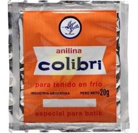 Anilina Para Tela Colibri (Fría) X Sobre De 20 Gs.