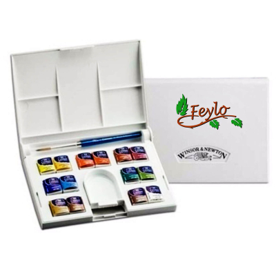 Set Acuarelas Winsor & Newton (Compact Set)  Pastilla X14
