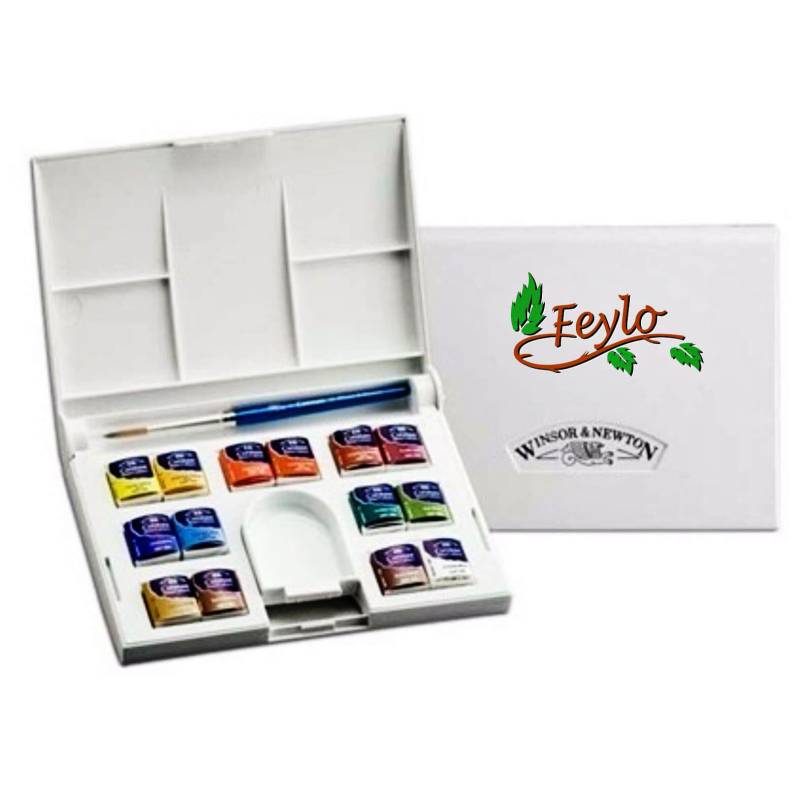 Set Acuarelas Winsor & Newton (Compact Set)  Pastilla X14